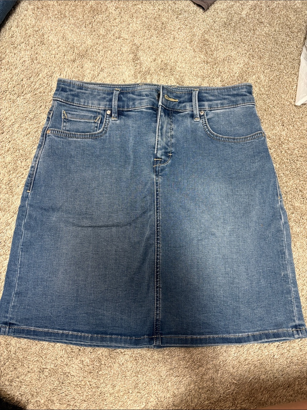 Tommy Bahama Blue Denim A-Line Skirt